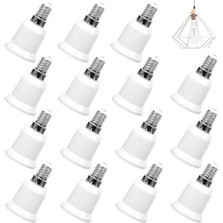 Lampefatning Konverter E14 Til E27 Fatning Adapter Fatning Konverter Adapter Fatning Adapter, 15 Stk Shibaod