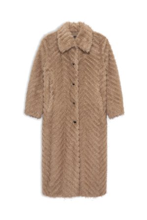 Scarlet Faux Mink Zigzag Camel 36