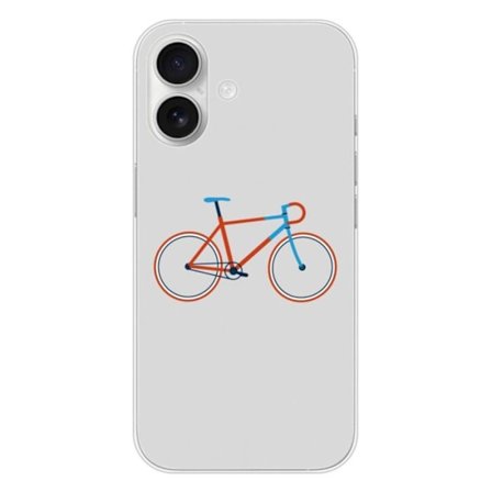 Silicone-fodral - Kompatibel med Apple iPhone 16 - design cykel färg hipster