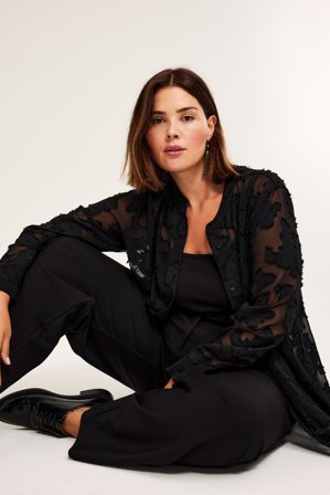 Kappahl | Skjorta med struktur | Svart