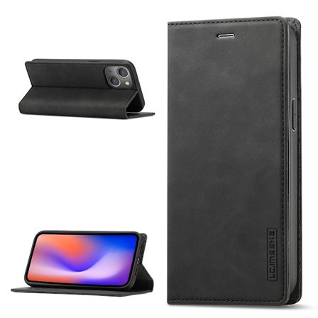 LC.Imeeke läder iPhone 13 fodral - Svart