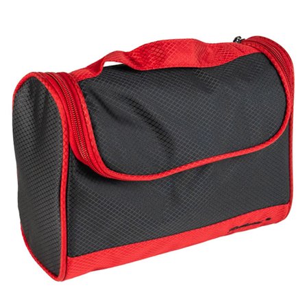 Stabil svart och röd necessär för henne som honom