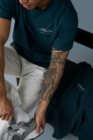 ICANIWILL - Everyday Relaxed T-shirt Print M Dark Dusty Teal - Herren - ICIW