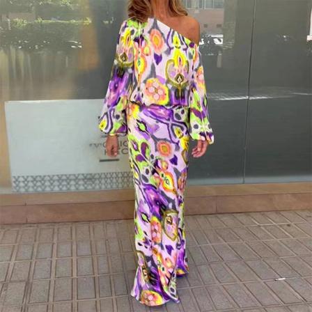 Dam Gradient Lounge Sets Off Shoulder Toppar Tvådelad Outfit