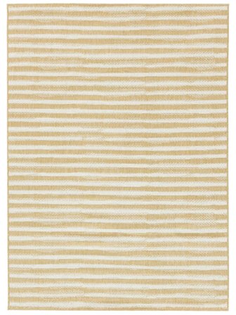Innendørs-/Utendørstepper Vaskbart Dune - Lys Gul/Vit 200X300 Skandinavisk Stil