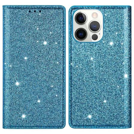 Iphone 14 Pro Glitter Protective Telefonfodral - Blå Blå