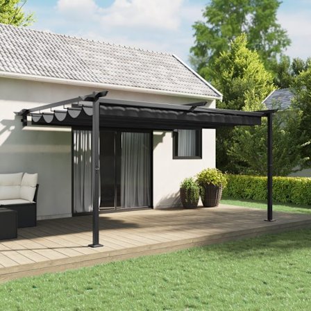 Paviljong Antracit 400 x 300 x 200 cm Polyester