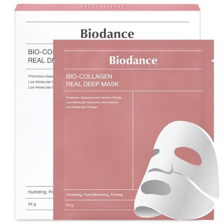 Bio-dance Bio-Collagen True Deep Mask/Collagen Sheet Ansigtsmaske Natmaske 2 Pakker 8 Ark (Et Ark)