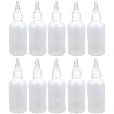 10 stk. Plastik Klemflasker, 100 ml Små Klemflasker til Krydderier, Dispenserflasker, Plastik Klemflasker til Flydende Dråber, Rejse Tomme Flasker