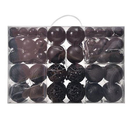 100 stk. julekuler 3-6cm svarte
