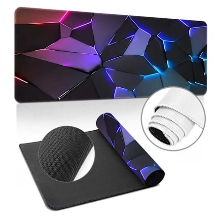 1 kpl Erittäin Kestävä Suuri Hiirimatto/Näppäimistömatto Pelaajille - Tyylikäs Geometrinen Muotoilu - Tarkkuusommellut Reunat, Kumipohja, Pestävä