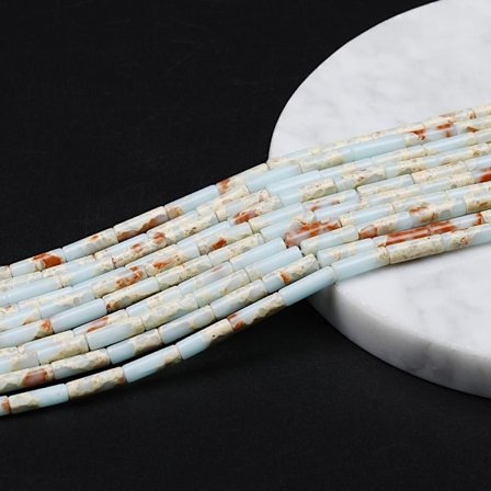 13x4 mm natursteinsrørperler gjør det selv-smykker 5 5