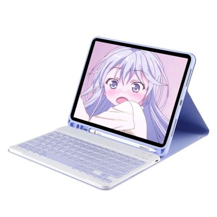 Fodral för lila vanligt tangentbord touch Bluetooth-skinn iPad 7/8/9-10.2"/Pro10.5/air3