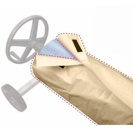 190T Vandtæt Stof Pool Cover Rulle 490X96CM, Vind/Regn/Støv/UV-Resistent Pool Cover, Rulle Cover til Udendørs Indendørs Pool Beskyttelse/NC/