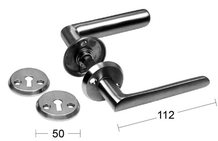 Habo New York Dørhåndtak 38-42 mm, mattbørstet, Dør- & vindusbeslag