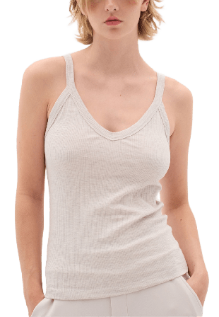 Inwear DagnaIW V-top Melange; Top T-shirts & toppar Dam Beige S