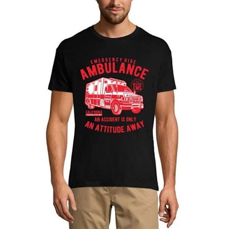 Emergency Transport Ambulance T-shirt herr - Kalifornien – Emergency Ride Ambulance - Kalifornien – Vintage svart T-shirt