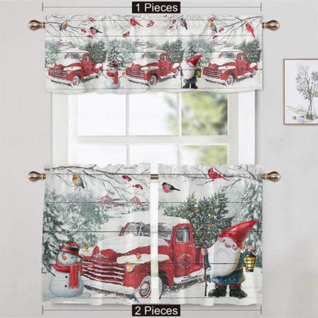 1/2 St Printed Snögubbe Print Draperier Paneler Xmas Kort Panel