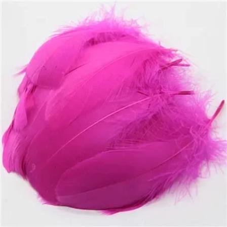 Hvide Gåsefjer 8-12cm Medium Flydende Fjere til DIY Bryllupsklæder Smykkefremstilling Dekoration Håndværk Tilbehør rose red 100P
