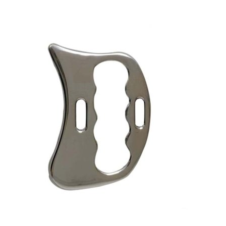 2 Ruostumattomasta teräksestä valmistettua fasciapuukkoa - D-muotoinen Gua Sha -kaavin hierontatyökalu