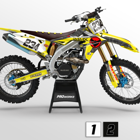 Sada Polepů Suzuki GrCam - Suzuki RM 250 1980-2010