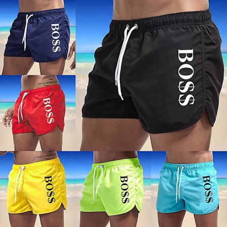 Ny Boss Casual Fashion Herre Strandshorts Svømmeshorts (2XL)