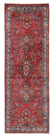 Oriental Hamadan Rug 75X216 Runner Dark Red/Black Wool, Persia