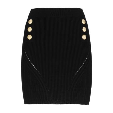 Balmain - Minikjolar - Svart - Dam - Storlek: S, Dam, Storlek: S