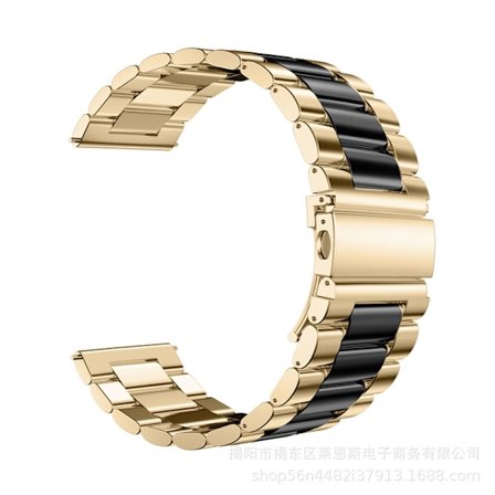 Kellon ranneke Apple Watch iWatchille 38-40-41mm kolmiter ksinen ranneke - kulta-musta-ruiskumaalattu