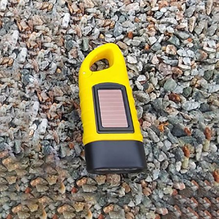 LED-lommelygte håndsving solcelledrevet genopladeligt gear