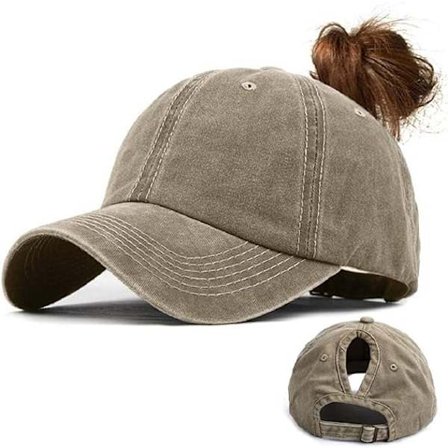 Naisten Poninhäntä Baseball-Lippis Muodikkaat Yksiväriset Cap Retro Unisex Visiiri Hiotuilla Reunoilla Vanha Hattu