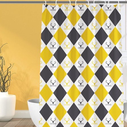 Duschdraperi 180 x 200 cm Mögelskyddade Badrumsgardiner Polyes