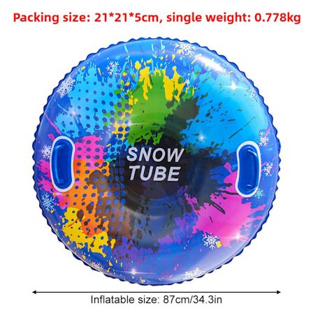 Oppustelig Skibakke Heavy-Duty PVC, 2-i-1 til Snowboarding & Vandski, Bærbart Foldbart Design til Sne & Vand