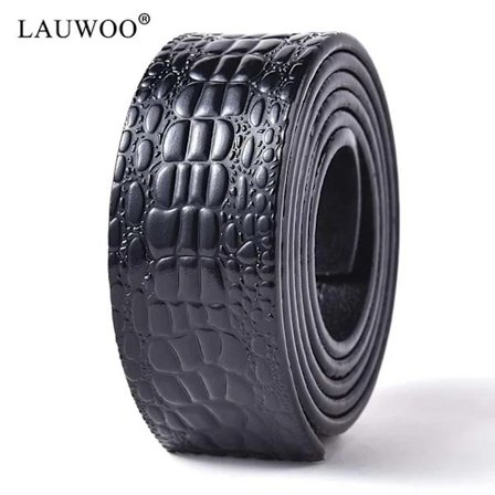 100% koskinn Inget spänne 3,5 cm brett Äkta läderbälte utan automatiskt spänne Rem Designerbälten Män Hög kvalitet