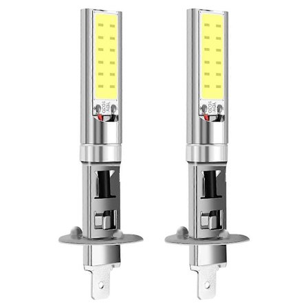 2X H1 Xenon Vit 6000K 7.5W COB LED SMD DRL Drivande Dimstråle Strålkastarlampa