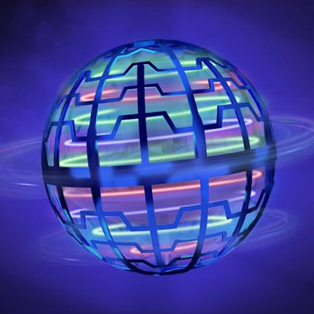 Flygande nebulosa orb leksak 【2022 Uppgraderad】, Mini handkontrollerad magisk drönare med RGB LED-ljus, Boomerang flygande boll, presenter till barn, 