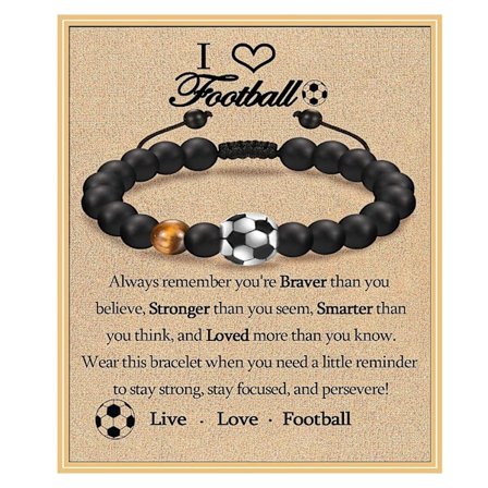 Fotballarmbånd Gave til Gutter, Bursdag Jul Graduation Gaver til Sønn Sønnesønn Nevø Bror