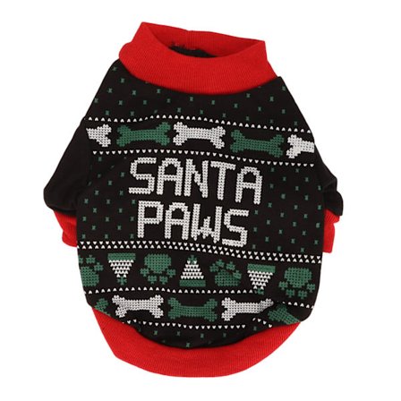 Hunde Juletrøje Blød polyester Komfortabel Åndbar Genial Vinter Juletrøje til kæledyr til små hunde Katte S