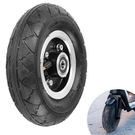 200x50 Elektrisk Scooter Luft Hjul, 8 Tums Scooter Hjul med Luftdäck och Legeringsnav
