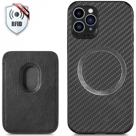 Iskunkestävä kuori Magsafe RFID:llä magneettikorttipidikkeellä iPhone 11 Pro