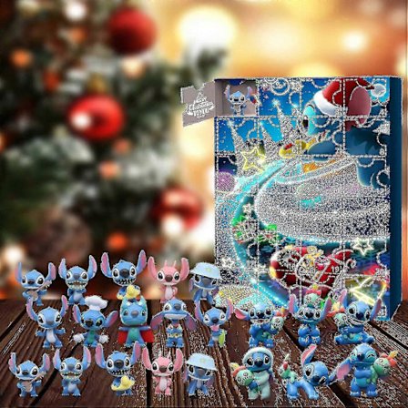 Lilo & Stitch Julkalender med 24 figurer - Leke- og pyntobjekter for nedtelling - sz3