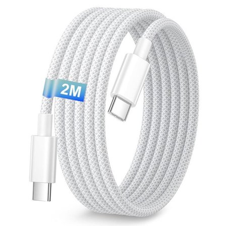USB-C-kabel 60W - E.F.Connection - för iPhone 17 Pro Max iPhone 16 Pro 15 Pro iPhone Air Vävd 2 Meter