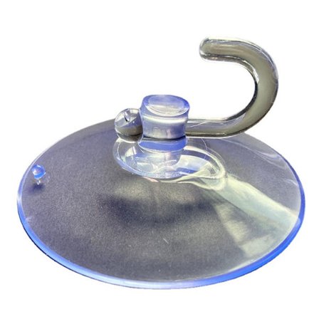 4-pak sugekopper med krog/sugekop 50 mm transparent