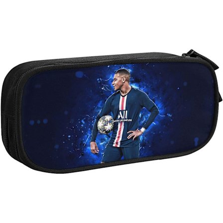 #7 Mbappe #10 Penalhus med stor kapacitet til kontor, college, stor opbevaring, taske, poseholder, æske, makeup taske BD-0086
