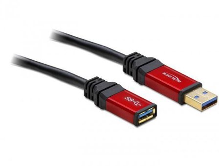 Delock Premium - USB-forlengelseskabel - USB-type A til USB-type A - 5 m