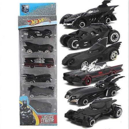 Set med 6 Batmobile Leksaksfordon i Metall