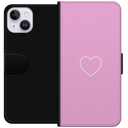 Apple Iphone 14 Plus Plånboksfodral Hjärta