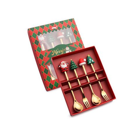 4-pack Jultema Julmotiv Sked och Gaffel Set