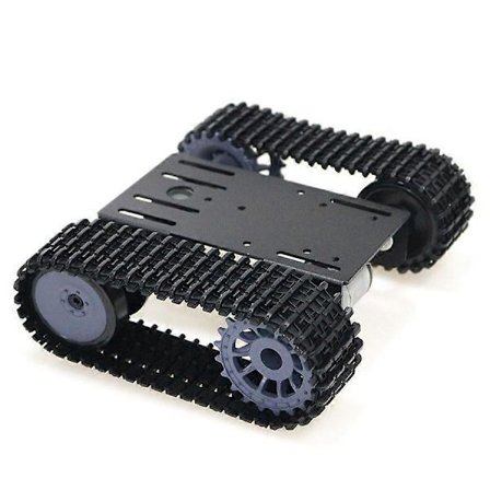 Smart Tank Bil Chassis Crawler Robot Plattform med Doble DC 12V Motorer for DIY for T101-P/TP101