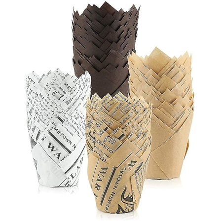 200 kpl Cupcake Liner Tulip Cupcake Muffin Liners - 2 tuuman vakiopaperi